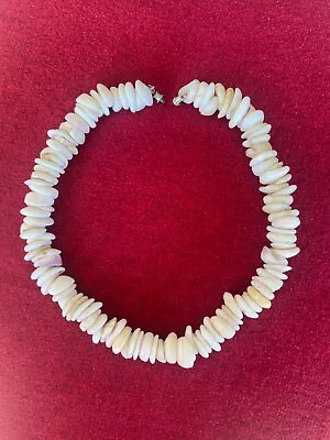 Vintage Hawaiian Surfer Large Puka Shell Necklace 16 1/2  • $75