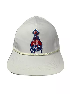 Vintage Sherwin Williams Hat Logo Cap Cover The Earth White Rope Strapback • $8.99