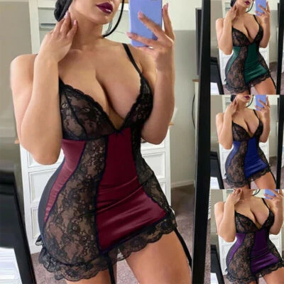 $12.91 • Buy Sexy Ladies Lace Lingerie Babydolls Women Bodycon Nightdress Lingeries Plus Size
