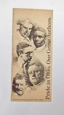 Vintage 1980s Ohio Author Bookmark Thurber O Henry Paul Lawrence Dunbar Santmyer • $4.95
