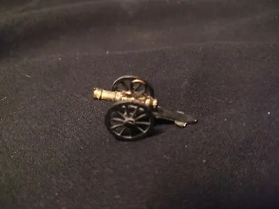 Miniature Dollhouse Brass Colored Metal Cannon Key Chain Charm 1.5  Wheels Turn • $6.12