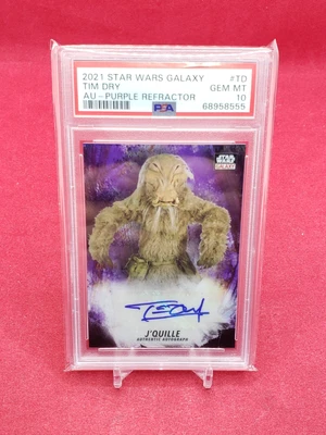 £114.96 • Buy 2021 Star Wars Galaxy Purple Au. Refractor 40/50 PSA Gem MT 10 J'Quille Tim Dry 