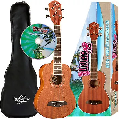 Oscar Schmidt OU2PAK Concert Ukulele Kit W/ Gig Bag & Instructional DVD • $143.10