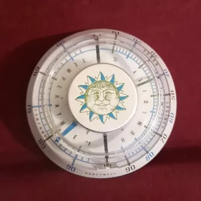 Vintage RARE Honeywell Sun Face Wall/Desk Thermometer/Hygrometer *FREE SHIPPING • $37.49