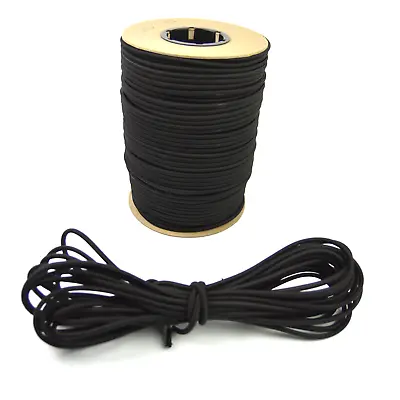 1/4  Black Bungee Cord Marine Grade Heavy Duty Shock Rope Tie Down Stretch Band • $124.99