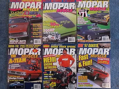 1996 Mopar Muscle Magazines - Dec/Jan 1996 - Oct/Nov 1996 Six Issues Excellent • $38.25