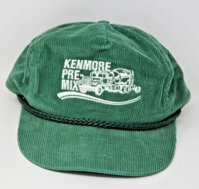 Vintage Kenmore Pre Mix Kenworth Seattle Plant Green Corduroy Truck Hat Hipster • $20