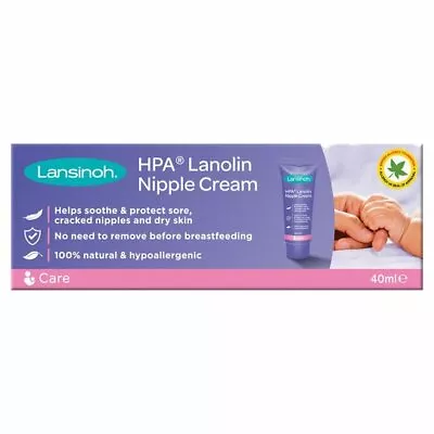 Lansinoh HPA Lanolin Nipple Cream For Sore Nipples & Cracked Skin 40ml • £15.99