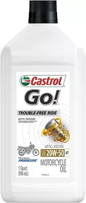 Castrol 06102 GO! 20W-50 4T Motorcycle Oil - 6 Quarts • $56.99