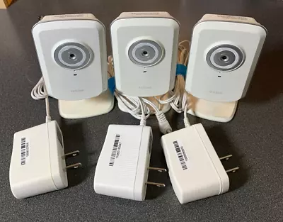 Lot Of 3 D-Link DCS-930L Security Cameras W/Power Cords • $14.99