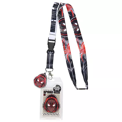 Marvel Spider-Man Miles Morales ID Lanyard Badge Holder With Rubber Charm • $10.95