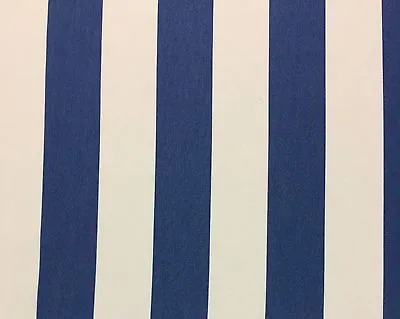 $95 • Buy Ballard Design Canopy Stripe Azure Blue White Sunbrella Fabric 6 Yards 54 W
