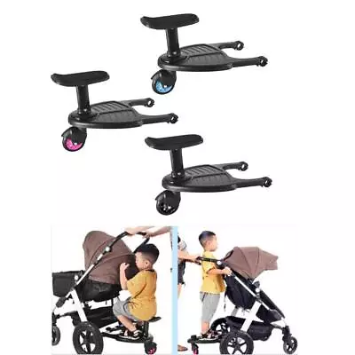 Comfortable Wheeled Board Stroller Ride On Board Kids Toddler Buggy Pushchair • £27.59