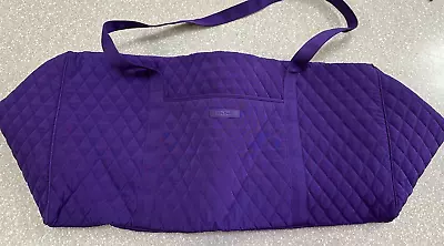 Vera Bradley Large Travel Duffel Bag Tote Elderberry Purple Quilted Gym Travel • $99.99