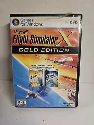 Microsoft Flight Simulator X (FSX) Gold Edition With Acceleration Expansion Pack • $50.25