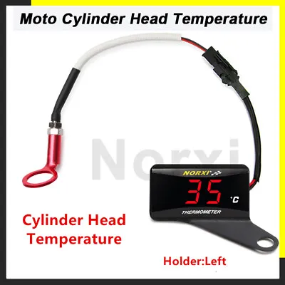 NORXI Cylinder Head Tachometer Moto Parts Mini Square Digital Meter Red + Holder • $23.66