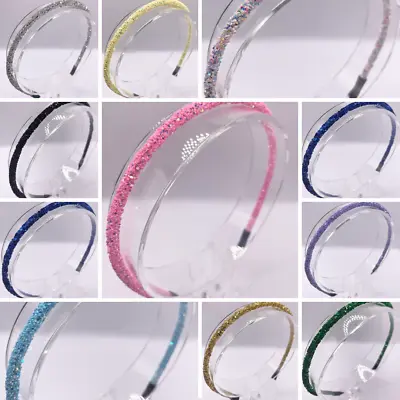 Glitter Sparkly Hairband Head Band Aliceband Hair Accessory - 19 Colours • £2.99