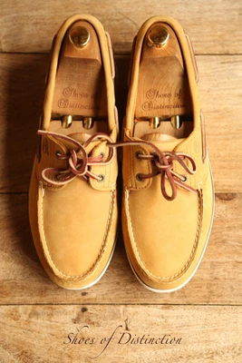 £45 • Buy Timberland Yellow Suede Boat Deck Shoes Boot Men's UK 8 US 8.5 W EU 42.5