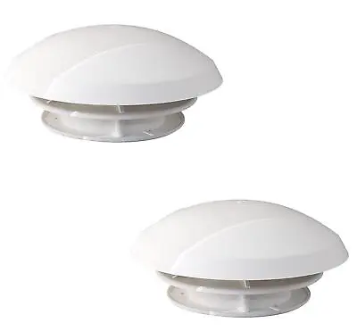 2 X Mushroom Roof Air Vent Free Flow 80mm Comet Caravan Motorhome VW Campervan • £22.95