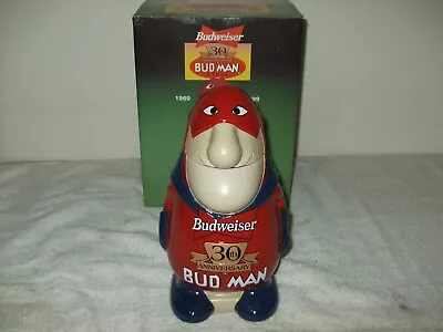 Budweiser Bud Man 30th Anniversary Stein 1999 • $30