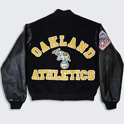 Oakland A's Athletics Vintage 80s Chalk Line Varsity Jacket - MLB Baseball Coat • $398