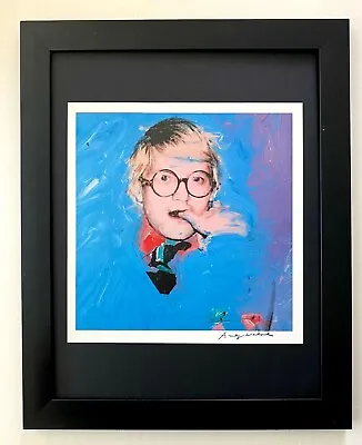 Andy Warhol | Vintage 1984 David Hockney Print Signed | Mounted In 11x14 Board • £114.74