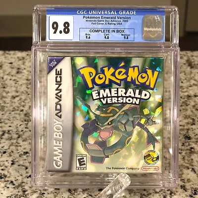 Pokemon Emerald CGC 9.8 CIB Game Boy Advance GBA Complete In Box Poster Not WATA • $2849.05
