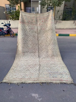 $600.32 • Buy Geometric Hand-knotted Moroccan Oriental Area Rug Diamond Wool Carpet 6x10 Ft