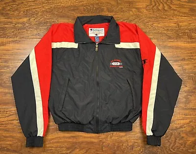 Vintage Us Olympic Trainin Center Windbreaker Jacket Champion Small Black K3 • $39.95