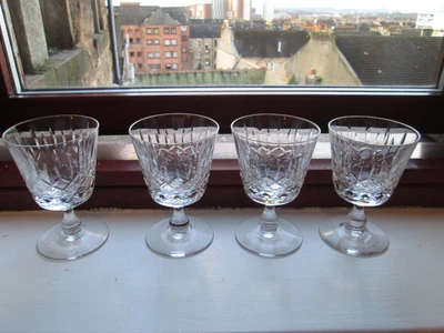 £15 • Buy 4 X Etched Edinburgh Crystal Appin Cut Wine/sherry Glasses. VGC