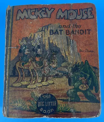 1935 Big Little Book Mickey Mouse And The Bat Bandit By Walt Disney Vintage • $20.49