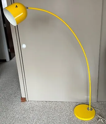 Vintage Yellow Metal Arc Floor Lamp Modern Lighting Mid Century MCM 60s 70s • $495