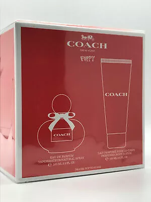 Coach Poppy 2pc Set Women Parfum Spray 3.3 Oz Body Lotion 3.3 Oz New In Seal Box • $79.95