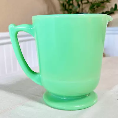 Jadeite Glass Large 4 Cup Measuring Cup Pitcher W/ Markers • $55