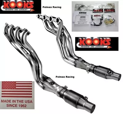 1-7/8'' X 3'' Kooks Headers / Green Catted Pipes Cats 2016-24 Camaro SS 6.2 LT1 • $2761.35