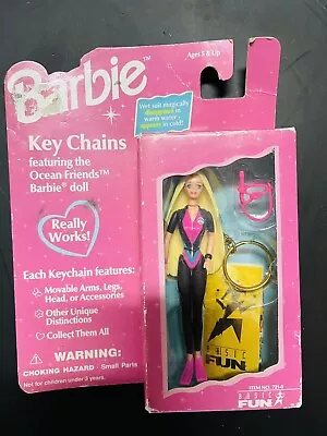 $5 • Buy 1995 MATTEL BARBIE Color Change DOLL KEY CHAIN MIB Ocean Friends Miniature Doll