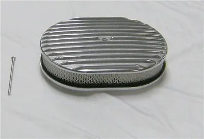 12  X 2  Street Rod Polished Aluminum Finned Heavy Duty Air Cleaner 4 Barrel  • $64.87