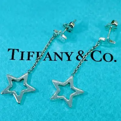 Tiffany Star Link Drop Earrings Silver Chain TIFFANY&Co. • $251.88