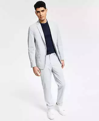 Calvin Klein Men's Slim-Fit Stretch Solid Sport Coat 40S Light Grey Nylon • $87.99