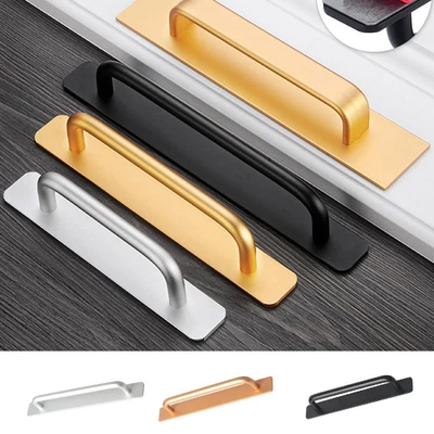 Punchfree Door Handle Aluminum Kitchen Cabinet Pulls Self-adhesive Door Knobs UK • £6.29