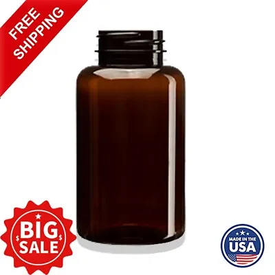 Amber PET Packer Plastic Round Bottle 150cc With 38/400 Neck Finish Pack Of 400 • $249.99