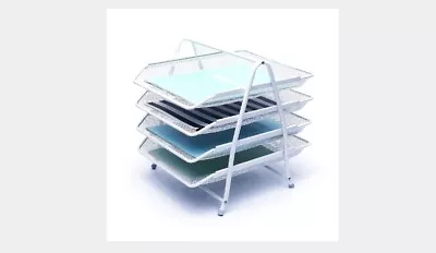 EXERZ Letter Trays 4 Layers Free Standing Paper Sorter - Desk Organiser  • £18.90