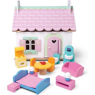 $92.49 • Buy NEW  Le Toy Van Daisylane Lily's Cottage Wooden Dollhouse Play Set W/ Furniture
