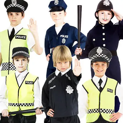 £9.99 • Buy Police Cop Officer Boys Fancy Dress Emergency Services Uniform Childrens Costume