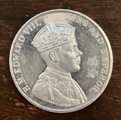 1937 HM Edward VIII Coronation Medallion ‘King And Emperor’ Aluminium • £7.50