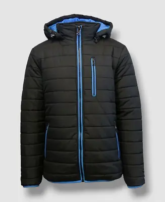 $99 Spire By Galaxy Men's Black Puffer Bubble Jacket Coat Size XL • $31.58