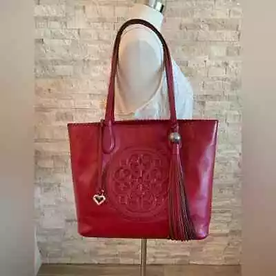 Brighton Ferrara Collection Gabriella Red Medallion Tote Purse • £433.89