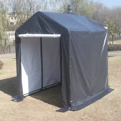 6x8ft Heavy Duty Outdoor Storage Shed Garage For Motorcyle Bike Garden Tools • $182.79