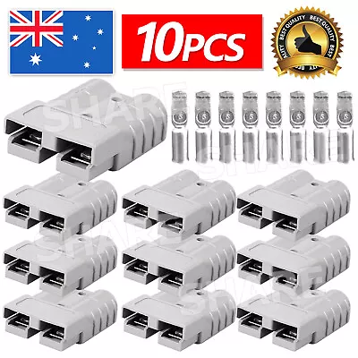 $11.85 • Buy 10 X Anderson Style Plug Connectors DC Power Tool 50 AMP 12-24V 6AWG AU