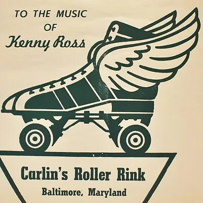 1930s Carlin's Roller Skating Rink Luggage Label Kenny Ross Baltimore Maryland • $27.50